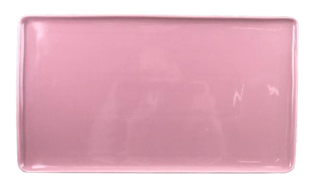 Rectangular Plate Rose 34 cm