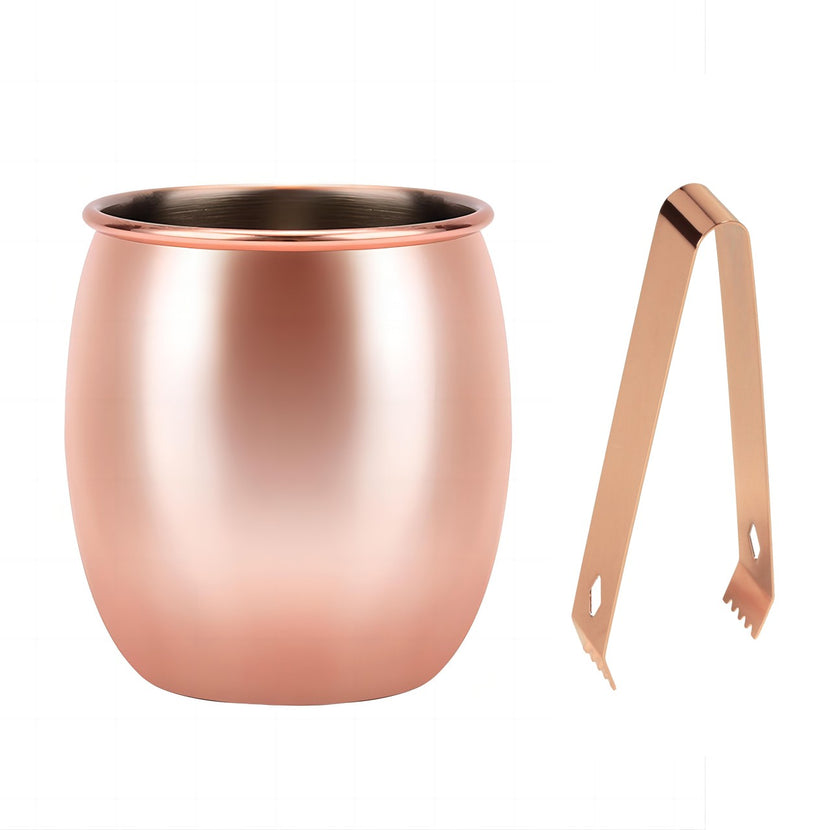 47 Ronin Copper Ice Bucket with Ice Tong Stainless Steel 1300ml H13.9cm