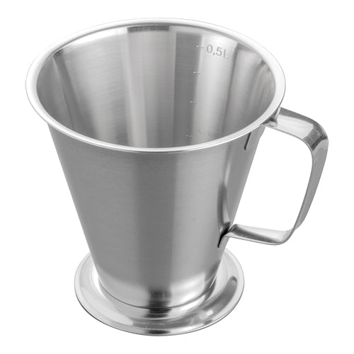 Measuring cup 0.5 liter stainless steel