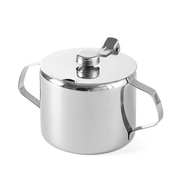 Sugar bowl stainless steel 0.3 l with lid 85x80 mm 1/box