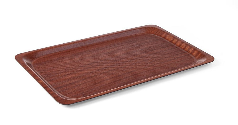 Tray Mahogany Rectangular330x430 mm anti-slip Woodform 1/b