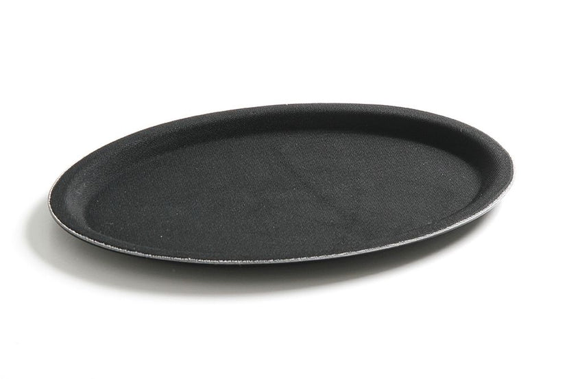 Tray black Oval210x290 mm Polyester 1/box