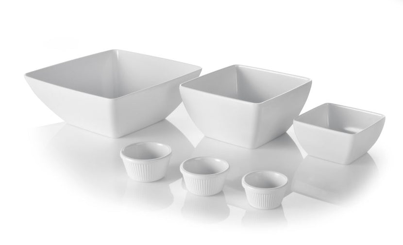 Square melamine tray270x270x105 mm 1/box