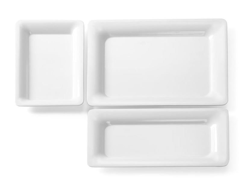 Gastronorm tray 2/4 20 mm with slim edge melamine 1/box