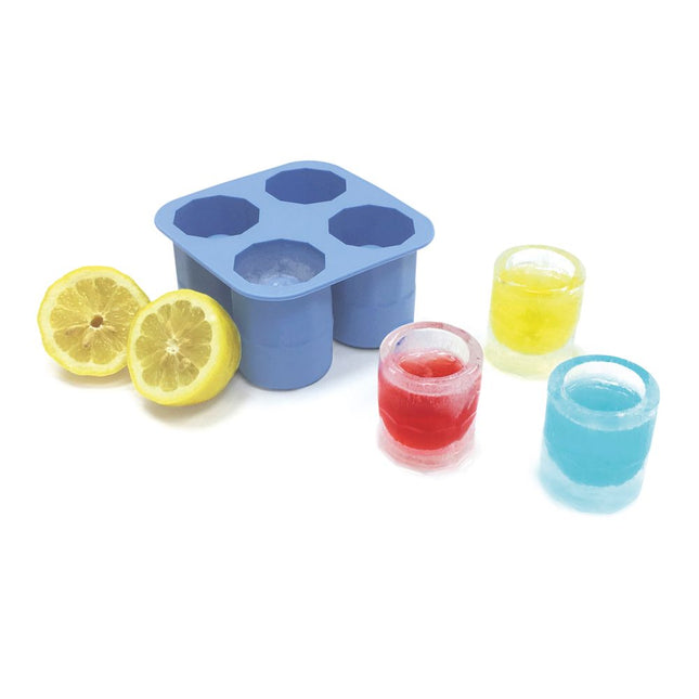 IJsblokjesvorm4 ice shots glazen silicone 1/box