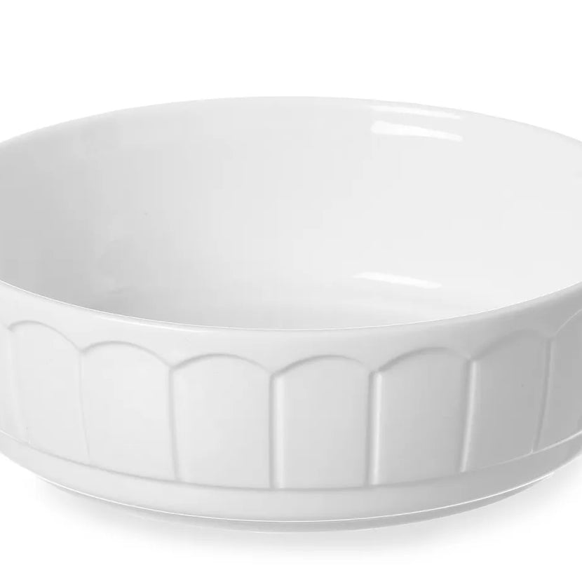 Oven dish round Rustica100x50 mm white porcelain 1/box