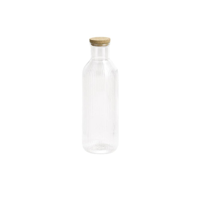 APS LINES glazen karaf 1 liter met kurk