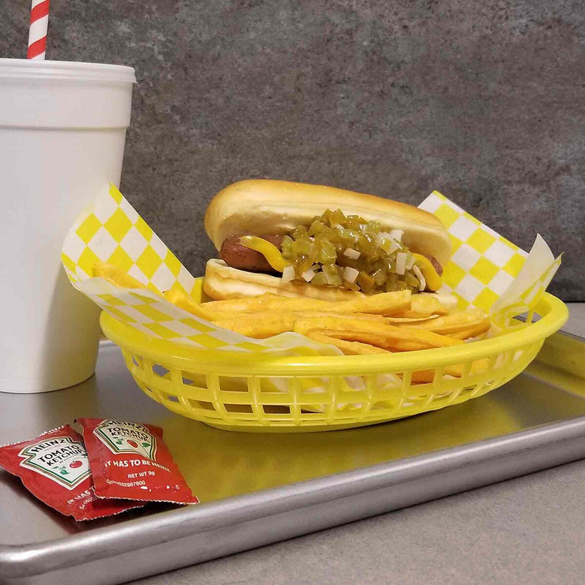 Classic Oval Basket Yellow 36/box