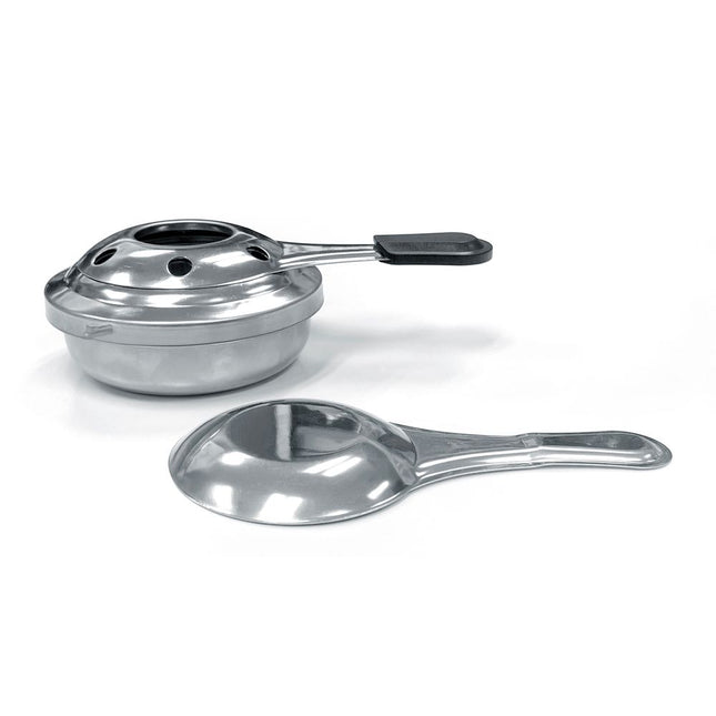 Chrome-plated duo burner for fuel paste and spirits 2/box