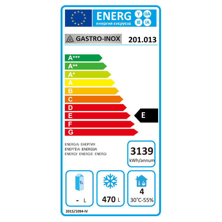 GI Vriezer Rvs 600 Liter geforceerde koeling