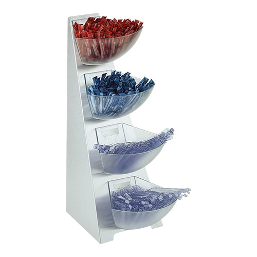 Dispenser Rack 4-tiers stainless steel