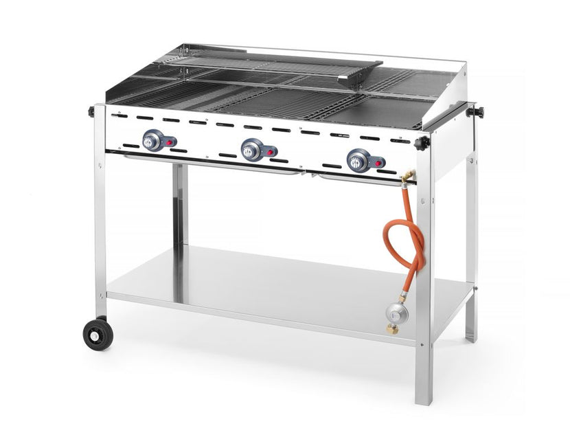 Gasbarbecue 3 br. Green Firemet onderstel Profi Line 1/box
