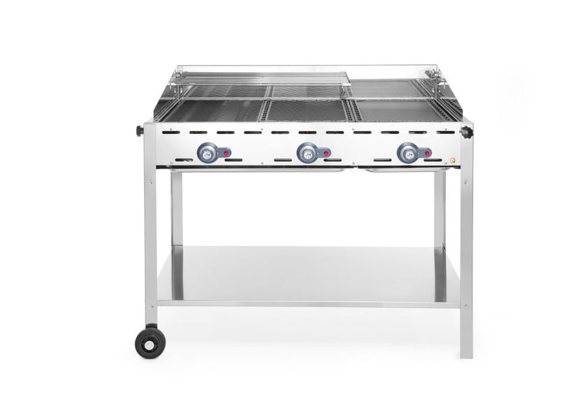 Gasbarbecue 3 br. Green Firemet onderstel Profi Line 1/box