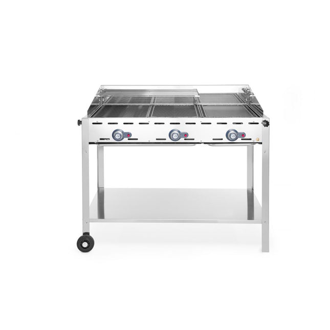 Gasbarbecue 3 br. Green Firemet onderstel Profi Line 1/box