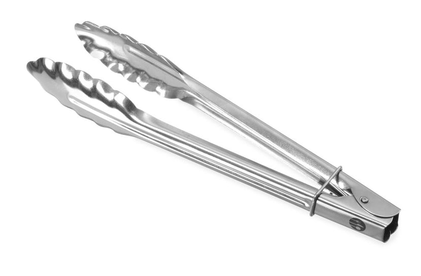 Salad tongs250 mm stainless steel with closing clamp 1/box