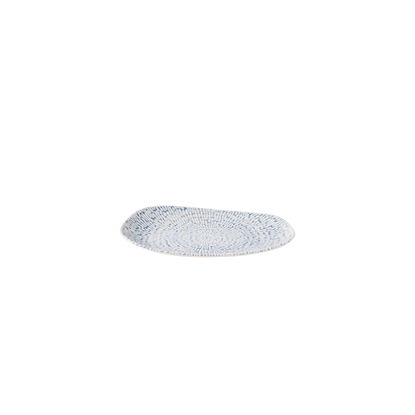 Cascade Indigo Opal Organic Oblong Plate 26 x 15 cm 12/box