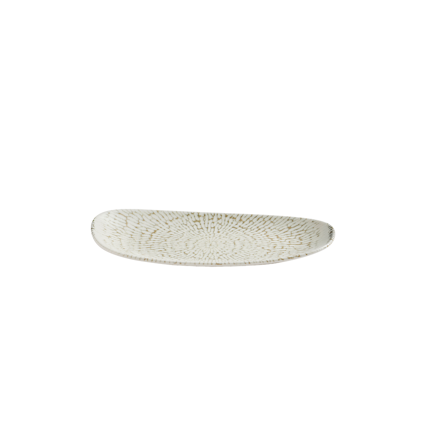 Cascade Taupe Opal Organic Oblong Plate 35 x 18.5 cm 6/box