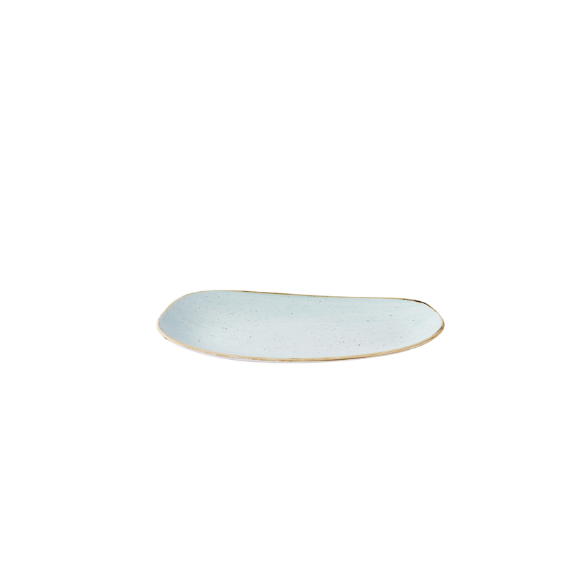 Stonecast Duck Egg Opal Organic Oblong Plate 30x15 cm 12/box
