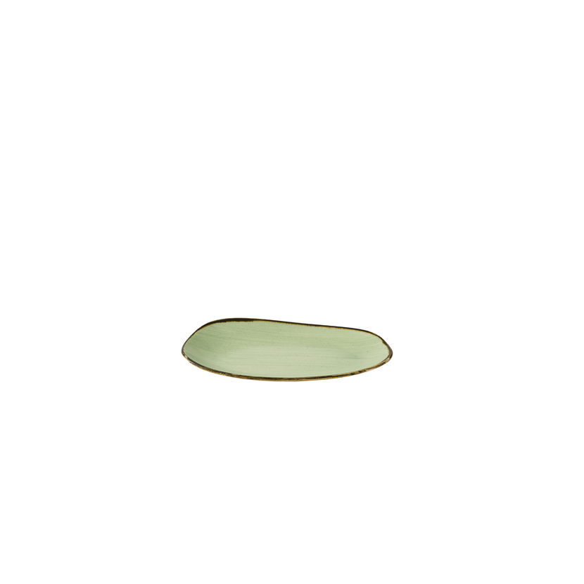 Stonecast Sage Green Opal Org Oblong Plate 22x13cm 12/box