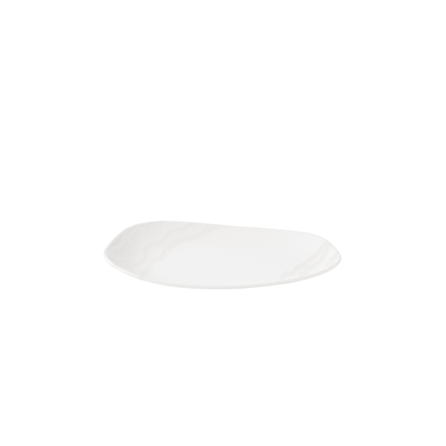 Tide White Opal Organic Oblong Plate 26 x 15 cm 12/box