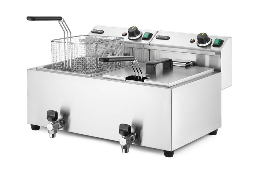 Friteuse MasterCook 2x8 lmet kraan 230V 2x3500W 1/box