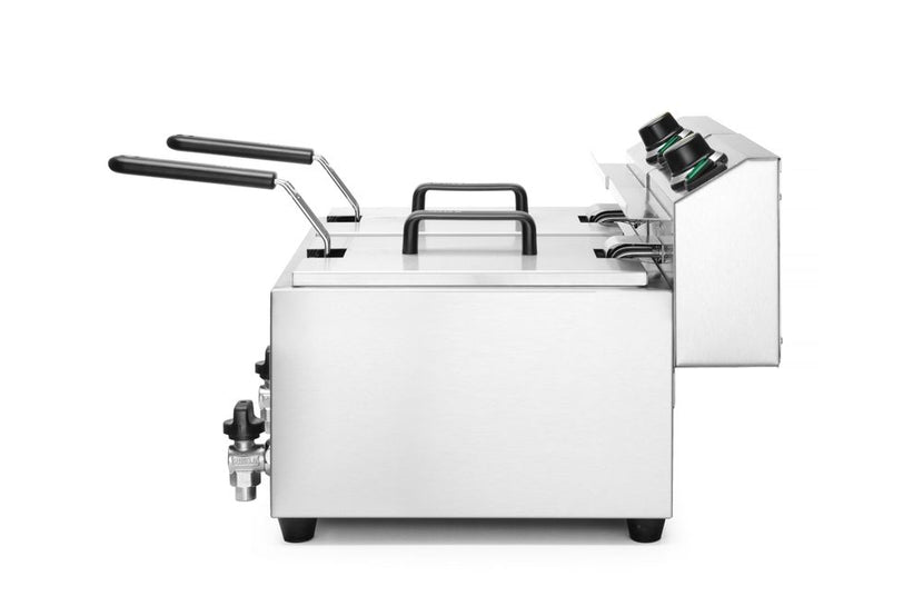 Friteuse MasterCook 2x8 lmet kraan 230V 2x3500W 1/box