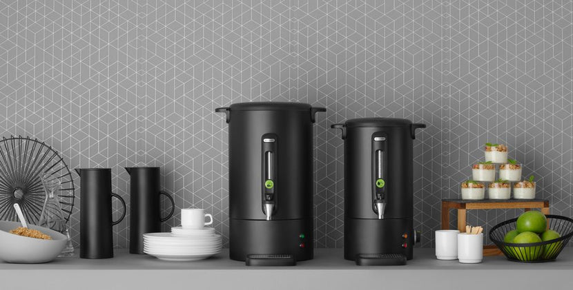 Warme dranken ketel18 l enkelwandig mat zwart 1/box