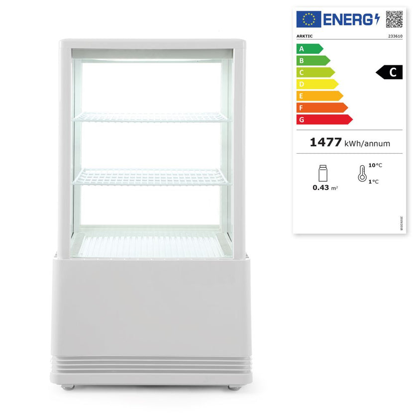 Refrigerated display cabinet white58 l anti-condensation 816 mm high 1/box