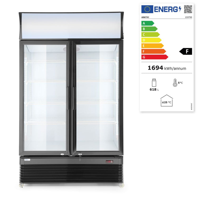 Refrigerated display case with double door750 l 1/box
