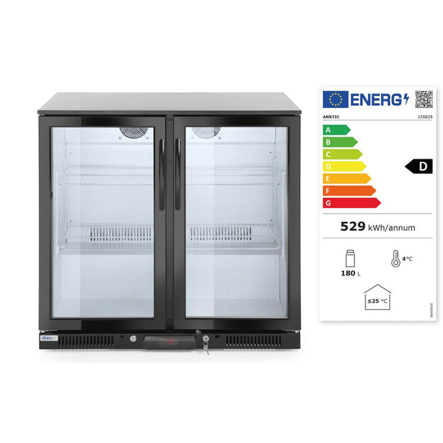 Backbar refrigerator double door with handle 228 L 1/box