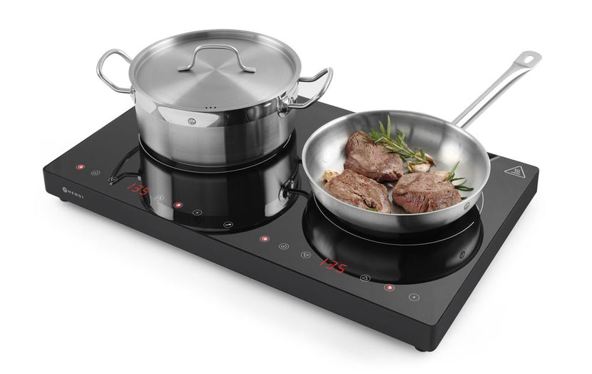 Double Induction Hob2000W+1500W Black Line 1/box