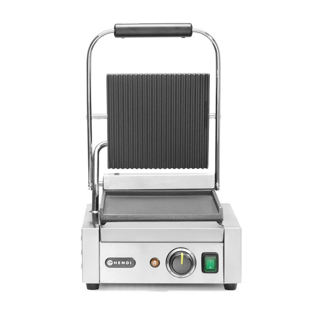 Contact grill single top ribbed bottom smooth 1800W 1/box