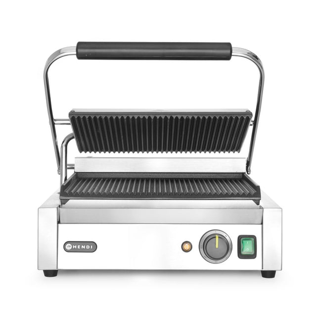 Contact grill Panini top bottom ribbed 230V 2200W 1/box