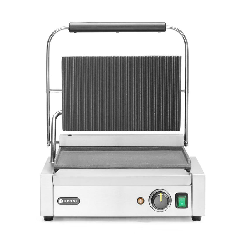 Contact grill Panini top ribbed bottom smooth 2200W 1/box
