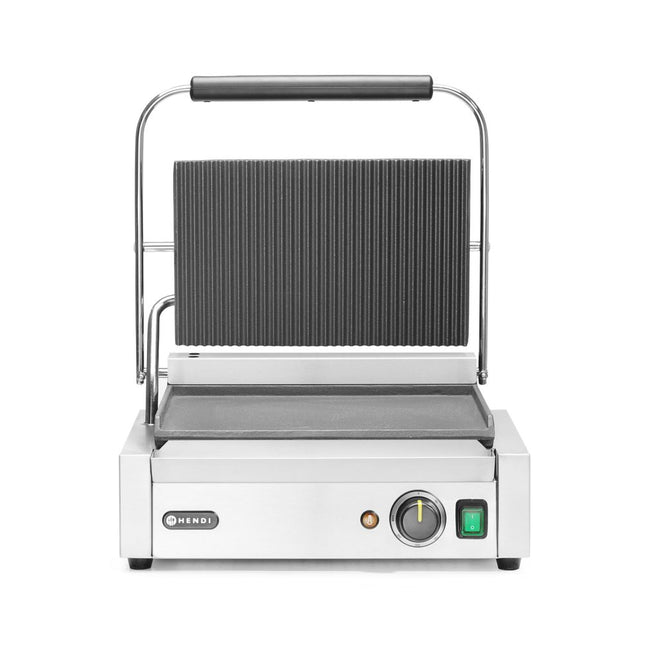 Contact grill Panini top ribbed bottom smooth 2200W 1/box