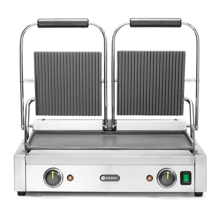 Contact grill double top ribbed bottom smooth 3600W 1/box