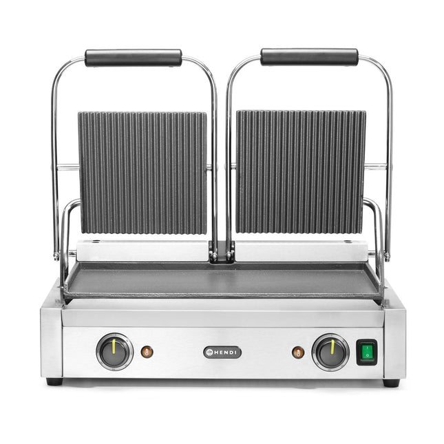 Contact grill double top ribbed bottom smooth 3600W 1/box