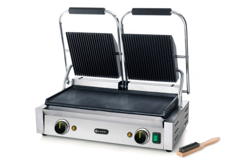 Contact grill double top ribbed bottom smooth 3600W 1/box