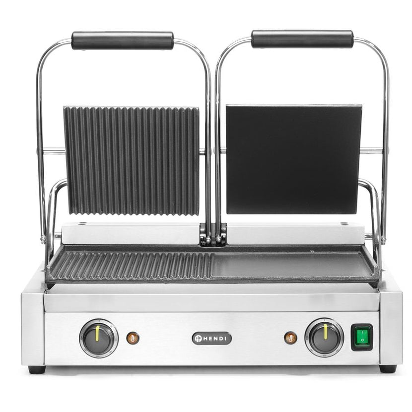 Contact grill double left smooth right ribbed 3600W 1/box
