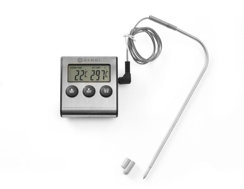 Roasting thermometer/timer65x70x17mm 0 - 300 degrees 1/box