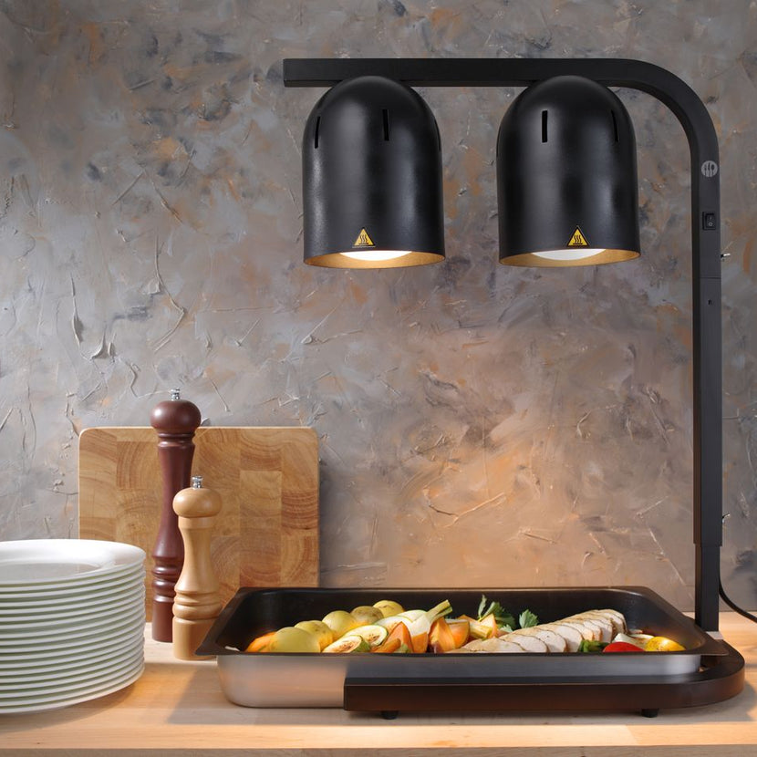 Warming bridge black with 2 infrared lamps 1/box