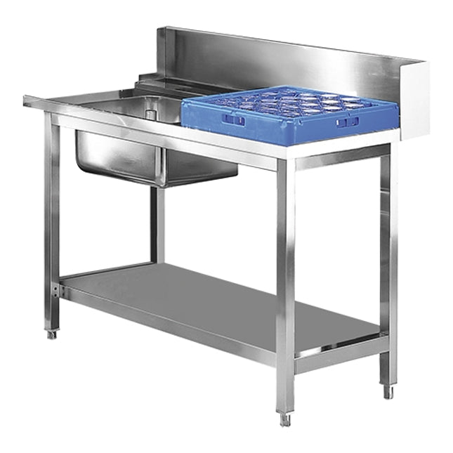 Voorspoeltafel 120 cm Rechts