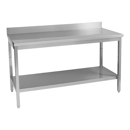 Work table 080 cm Upstand + Shelf