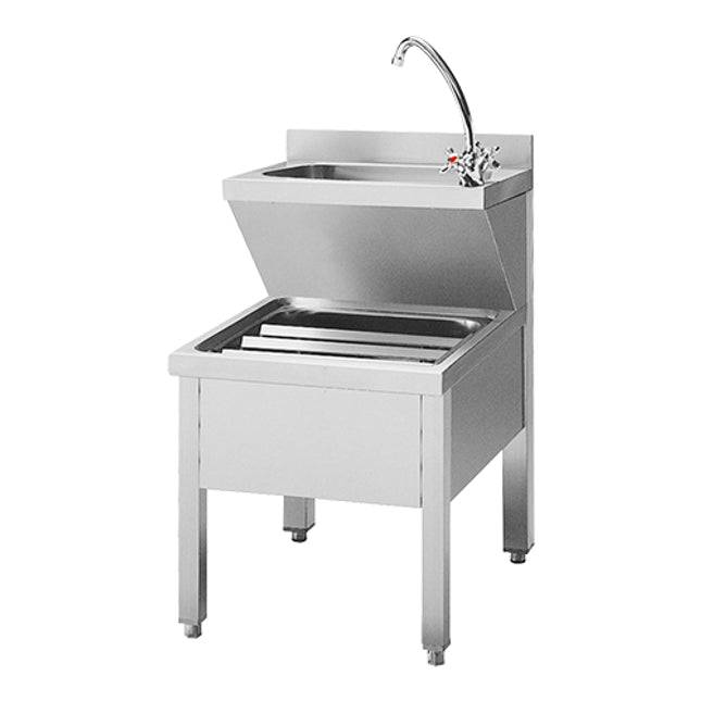 Washbasin with under-mounted sink