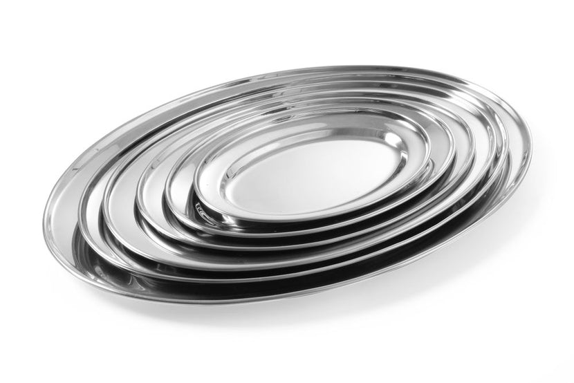 Dish oval stainless steel 190x140 mm 1/box