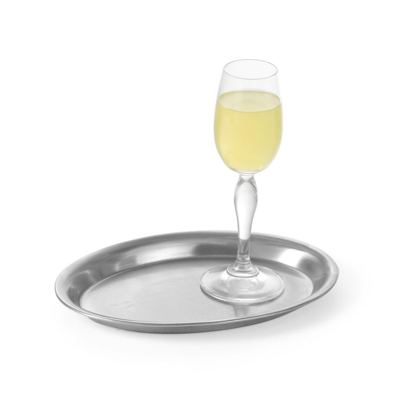 Koffieplateau ovaal 200x140 mmrvs satijn finish 1/box