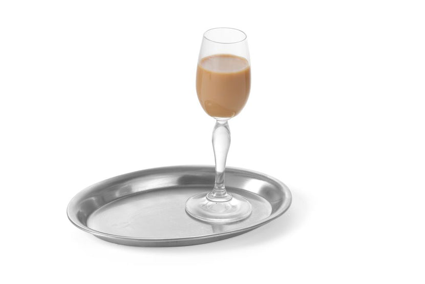 Koffieplateau ovaal 200x140 mmrvs satijn finish 1/box