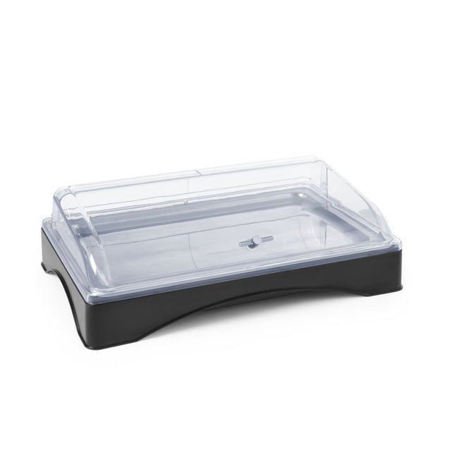 Koeldisplay GN 1/1 incl.rvs plateau, koelaccu, PC kap 1/box