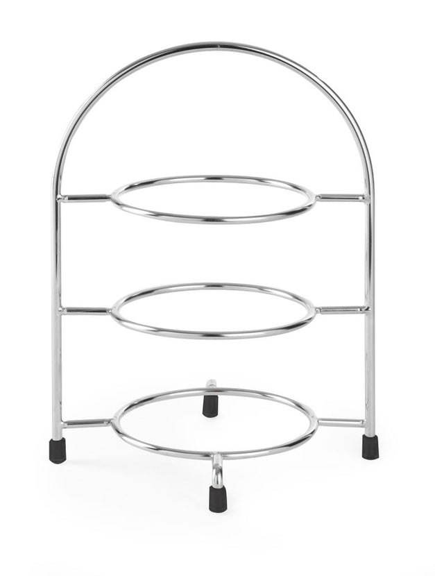 Serving stand for 3 plates, chrome-plated, max 17 cm, ring 10.5 cm