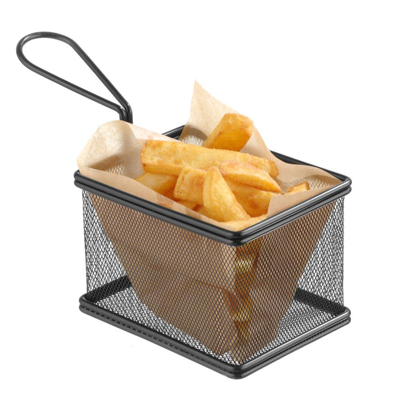Frying basket black 125x100x85 mm mini 1/box